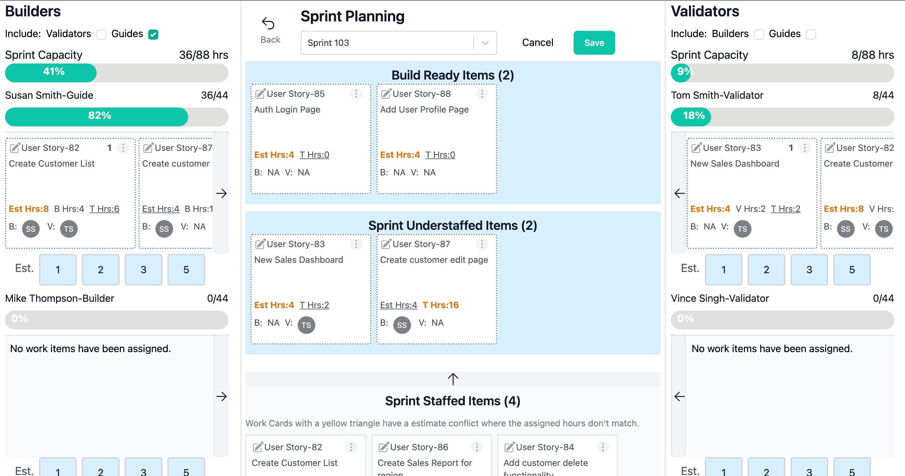 Sprint Planning screenshot